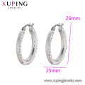 E-609 Xuping Jewelry 2018 Boucles d&#39;oreilles créoles de conception simple de mode féminine